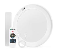 Bojim Plafon LED Recargable con Sensor de Movimiento, 6000 mAh Lamparas de Techo Regulable a Pilas sin Cables, IP44 Luces para Ducha con Mando sin taladro, 1 Piezas