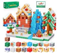 Bojinsey Bloques de construcción 110 Unidades Crean el Conjunto navideño Mundial Minas Imagen Bloques de construcción magnéticos para Regalos navideños de cumpleaños para niñas de 3 años y más