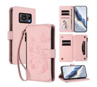 bojioderf Compatible con Sharp Aquos R6 SH / 51B / P6 / R6G / A101SH / SH / M22 Funda con Soporte magnético y Cubierta de Cuero sintético PU Pink