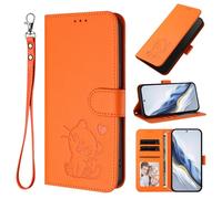 bojioderf Compatible con Sony Xperia 1 V 5G XQDQ62,Compatible con Sony Xperia 1 V 5G XQDQ62 Étui pour téléphone Avec Porte-Cartes Support rabattable Orange