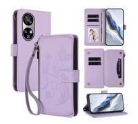 bojioderf Compatible con Ulefone Note 17 Pro Funda con Soporte magnético y Cubierta de Cuero sintético PU Purple