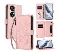 bojioderf Compatible con Ulefone Note 17 Pro Funda con Soporte magnético y Cubierta de Cuero sintético PU Pink
