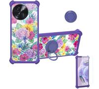 bojioderf Funda Compatible para Doogee Note59 Pro+ Plus Funda Case Carcasa Soporte Cover [con 9H Dureza HD Protector Pantalla] PC + Silicona Soporte IMDZ-HUA1