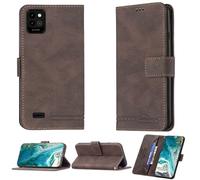 bojioderf Funda Compatible para Energizer Ultimate U505S Funda Case Carcasa Soporte [con 9H Dureza HD Protector Pantalla] BF09 Brown