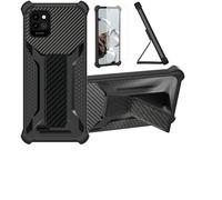 bojioderf Funda Compatible para Energizer Ultimate U506S Funda Carcasa Case Cover [con Protector de Pantalla de Cristal Templado] Híbrida [Soporte Plegable Magnético] Negro