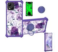 bojioderf Funda Compatible para Logic L55v Funda Case Carcasa Soporte Cover [con 9H Dureza HD Protector Pantalla] PC + Silicona Soporte YGZ-ZSH