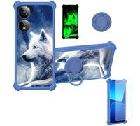 bojioderf Funda Compatible para Nubia Neo 2 5G Funda Case Carcasa Soporte Cover [con 9H Dureza HD Protector Pantalla] PC + Silicona Soporte YGL-LAN