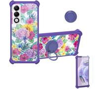 bojioderf Funda Compatible para OPPO A5M Cph2727 Funda Case Carcasa Soporte Cover [con 9H Dureza HD Protector Pantalla] PC + Silicona Soporte IMDZ-HUA1