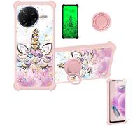 bojioderf Funda Compatible para Poco F7 Pro Funda Case Carcasa Soporte Cover [con 9H Dureza HD Protector Pantalla] PC + Silicona Soporte JSF-JJS