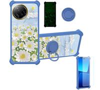 bojioderf Funda Compatible para Poco F7 Ultra Funda Case Carcasa Soporte Cover [con 9H Dureza HD Protector Pantalla] PC + Silicona Soporte YGL-CJ