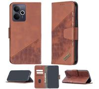 bojioderf Funda Compatible para Realme 14T 5G Funda Case Carcasa Soporte [con 9H Dureza HD Protector Pantalla] BF04 Brown