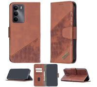bojioderf Funda Compatible para Realme C73 5G Rmx3945 Funda Case Carcasa Soporte [con 9H Dureza HD Protector Pantalla] BF04 Brown