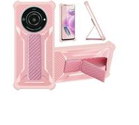 bojioderf Funda Compatible para Sharp Leica Leitz Phone 3 Funda Carcasa Case Cover [con Protector de Pantalla de Cristal Templado] Híbrida [Soporte Plegable Magnético] Rosa