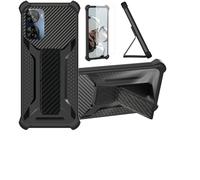 bojioderf Funda Compatible para SPC Discovery 2 ME Funda Carcasa Case Cover [con Protector de Pantalla de Cristal Templado] Híbrida [Soporte Plegable Magnético] Negro