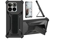 bojioderf Funda Compatible para Spc Discovery 3 Pro Funda Carcasa Case Cover [con Protector de Pantalla de Cristal Templado] Híbrida [Soporte Plegable Magnético] Negro