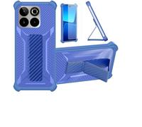 bojioderf Funda Compatible para Spc Discovery 3 Pro Funda Carcasa Case Cover [con Protector de Pantalla de Cristal Templado] Híbrida [Soporte Plegable Magnético] Azul