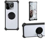 bojioderf Funda Compatible para SPC Discovery 3 SE Funda Case Carcasa Soporte Cover [con 9H Dureza HD Protector Pantalla] PC + Silicona Soporte CSKB-Hei