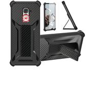 bojioderf Funda Compatible para Swissvoice S510-C Funda Carcasa Case Cover [con Protector de Pantalla de Cristal Templado] Híbrida [Soporte Plegable Magnético] Negro