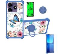 bojioderf Funda Compatible para Symphony Z72 Funda Case Carcasa Soporte Cover [con 9H Dureza HD Protector Pantalla] PC + Silicona Soporte YGL-LHD