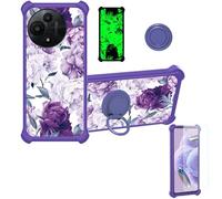 bojioderf Funda Compatible para TCL 60 Se Nxtpaper 5G T521N T521D Funda Case Carcasa Soporte Cover [con 9H Dureza HD Protector Pantalla] PC + Silicona Soporte YGZ-ZSH