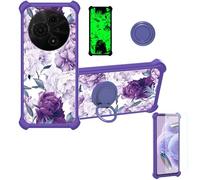bojioderf Funda Compatible para TCL 60 Se T517H Funda Case Carcasa Soporte Cover [con 9H Dureza HD Protector Pantalla] PC + Silicona Soporte YGZ-ZSH