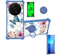 bojioderf Funda Compatible para TCL 60 Se T517H Funda Case Carcasa Soporte Cover [con 9H Dureza HD Protector Pantalla] PC + Silicona Soporte YGL-LHD