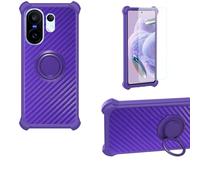 bojioderf Funda Compatible para Vivo X200 Fe V2505 V2503 Funda Case Carcasa Soporte Cover [con 9H Dureza HD Protector Pantalla] PC + Silicona Soporte TZZH-ZI
