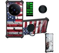 bojioderf Funda Compatible para Vivo X200 Ultra V2454Da V2454A Funda Case Carcasa Soporte Cover [con 9H Dureza HD Protector Pantalla] PC + Silicona Soporte YGH-GQ