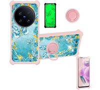 bojioderf Funda Compatible para Vivo X200 Ultra V2454Da V2454A Funda Case Carcasa Soporte Cover [con 9H Dureza HD Protector Pantalla] PC + Silicona Soporte JSF-YHD