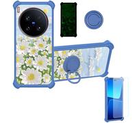 bojioderf Funda Compatible para Vivo X200 Ultra V2454Da V2454A Funda Case Carcasa Soporte Cover [con 9H Dureza HD Protector Pantalla] PC + Silicona Soporte YGL-CJ