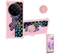 bojioderf Funda Compatible para Vivo X200 Ultra V2454Da V2454A Funda Case Carcasa Soporte Cover [con 9H Dureza HD Protector Pantalla] PC + Silicona Soporte IMDF-JXX