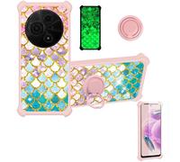 bojioderf Funda Compatible para ZTE Nubia Focus 2 Ultra 5G Funda Case Carcasa Soporte Cover [con 9H Dureza HD Protector Pantalla] PC + Silicona Soporte JSF-YL