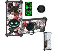 bojioderf Funda Compatible para Zte Nubia Z70S Ultra Nx737J Funda Case Carcasa Soporte Cover [con 9H Dureza HD Protector Pantalla] PC + Silicona Soporte YGH-LZM
