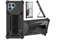 bojioderf Funda para Fairphone 5 Funda Carcasa Case Cover [con Protector de Pantalla de Cristal Templado] Híbrida [Soporte Plegable Magnético] [Esmerilado antihuellas] Negro