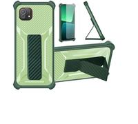 bojioderf Funda para Logicom Lunar Pro Funda Carcasa Case Cover [con Protector de Pantalla de Cristal Templado] Híbrida [Soporte Plegable Magnético] [Esmerilado antihuellas] Verde