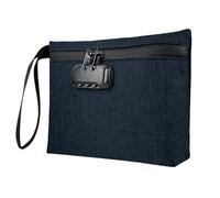 BOJLY Bolsa a Prueba de Olores con Candado (12.6x7.5) - Carbón Activado, Impermeable - Ideal para Viajes, Alimentos y Almacenamiento Seguro (Azul)