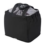 BOJLY Bolsa de compras reutilizable, de nailon grande, impermeable y plegable, ideal para viajes y compras, playa, Negro, 23 x 16 cm