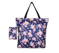 BOJLY Bolsa de playa para mujer 20L, Bolsa Compra Plegables Impermeable 47 * 43 * 10cm, Bolsas de la compra reutilizables y Bolsa compra bolsillo con cremallera para compras en el picnics playa