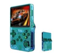 BOJONI Pantalla IPS de 3,5 pulgadas, sistema Linux, consola de juegos portátil retro Keyboy R36S, memoria de 128G, más de 21 000 juegos clásicos integrados, color verde