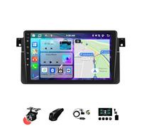 BOJONTN 9 Pulgadas Android 13 Doble DIN Radio de Coche para BMW E46 M3 1998-2006 con CarPlay inalámbrico GPS Navi Cámara de Respaldo Controles del Volante Bluetooth(Size:T6[8+256G])