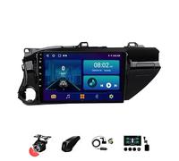 BOJONTN 9 Pulgadas Android 13 Doble DIN Radio de Coche para Toyota Hilux 2016-2020 con CarPlay inalámbrico GPS Navi Cámara de Respaldo Controles del Volante Bluetooth(T6[8+256G])