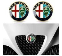 BOJOUL Emblema Logo para Coche, para Alfa Romeo 74MM Emblemas Maletero Pegatinas y Carrocería Cromo Insignia Adhesivo del Logotipo,B