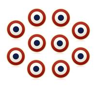 BOJOYO JEWELRY - Lote de 10 pinos escarapela franceses dorados y finos - Pinos Patrióticos elegantes - símbolo nacional