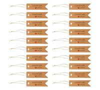 Bojueshaw 100 etiquetas de regalo hechas a mano, etiquetas de amor de papel kraft, tarjetas de agradecimiento con cordel, etiquetas vintage para manualidades, etiquetas de San Valentín (marrón)