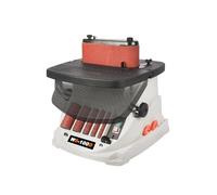 BOKA WS-100D - Lijadora de husillo y banda 2 en 1, lijadora de bordes oscilante de 450 W, banda de lijado de 100 x 610 mm, 5 manguitos, mesa ajustable 0-45°, lijadora de madera para taller y bricolaje