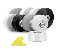 Bokaiya Cinta Baño Selladora, Blanco Cinta de Sellado Impermeable Autoadhesivas, Listón de Calcetines blandos, Zócalo Flexible, Para Coche, Bañera, Puerta, Ventana, Fregadero de Cocina (3.8cm x 5m)