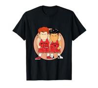 BOKCHU Camiseta de Anime Slam Dunk Hanamichi Sakuragi y Kaede Rukawa, Hombre/Mujer, Unisex-Adultos, Manga de Doble Puntada, Camiseta, Negra, Pequeño