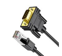 Bokcztml Cable de consola RJ45 a RS232 de doble blindaje de 4.92 pies para transmisión estable en red para cable de configuración