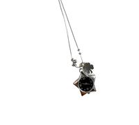 Bokcztml Collar de acero inoxidable con símbolo de cuatro hojas que representa la esperanza, fe, amor, suerte, elegante, cadena para el cuello, joyería de regalo para el día a día, talla única, como