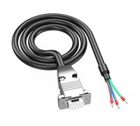 Bokcztml DB9port - Cable adaptador RS485 con enchufe de metal, textura flexible para sistemas de ingeniería de comunicación, metal con blindaje